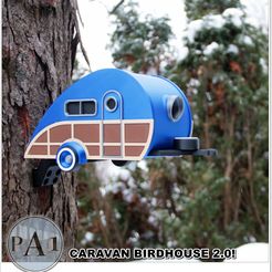 003.jpg Cute Caravan Birdhouse 2.0!!! Woody!