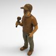 repor6.jpg Reporter with Microphone Speaking 1/32 Scale – Interview Figure for Motorsport Diorama