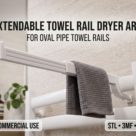 [COMMERCIAL] Extendable Towel Rail Dryer Arm (+STEP)