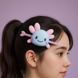 123.png Зажим для волос Axolotl