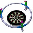 Light-Ring-and-Camera-Supports.jpg Dartboard LED Ring and Camera Mount