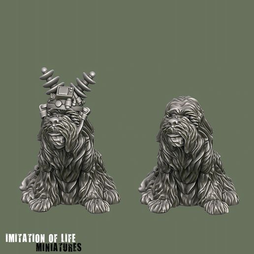 MINIATURES 3D file A young man and his psychic canine companion・3D printable design to download, imitationoflife