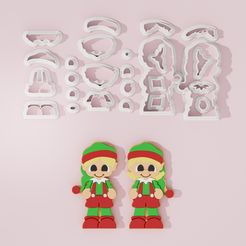 Elf-1_2.jpg Christmas Elf #1 and #2 Cookie Cutter