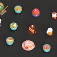 3.jpg Food 3D Model Pack | STL Printable Miniature Meals | Dollhouse Kitchen Props
