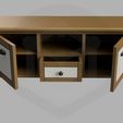 DH_living20_4.jpg Living room cabinet with functional doors, shelves and drawer mono/multi color 3D 3MF file