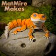 cropped-0045.jpg 3D file Leopard Gecko Articulated Toy, Print-In-Place Body, Snap-Fit Head, Cute Flexi・3D printer design to download
