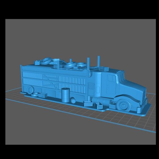 11.jpg Post-apocalyptic Truck shelter - Flames of war Bolt Action Warhammer 40 000 Science fiction SF 40k Star Wars Legion Warhordes Grimdark Confrontation