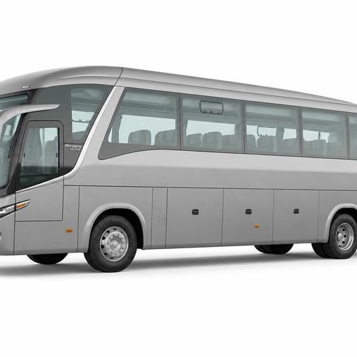 🚌 Modern Silver Long Distance Tour Bus・ STL File for 3D printing・Cults