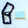 IMG_20180412_141737322.jpg STL file Plaque cookie cutter - cookie cutter plate or fondant - retro vintage・3D printer model to download