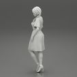 Girl-0012.jpg Beautiful Model Woman Wearing A Dress And High Heels 3D print model
