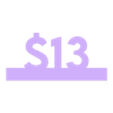 13 Dollar.STL Display Price Blocks - USD Currency