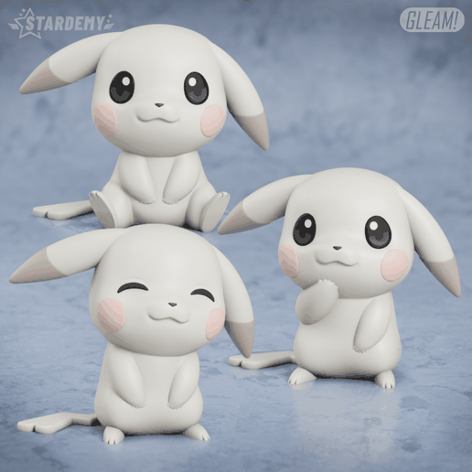 peakychu_gleam_stardemy.png Peakychu Chibi Pokemon Fanart 3 Models Pokopia
