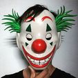 5B2BDE5E-9349-448E-B229-DBED888C713D.jpeg CLOWN MASK 2019 - Joker Mask 2019 With Hair from Joker movie 2019 scale 1:1 For cosplay