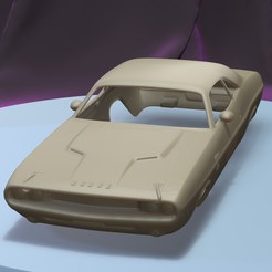 a001.png Fichier STL DODGE CHALLENGER 1970 (1/24) carrosserie imprimable・Modèle à télécharger et à imprimer en 3D