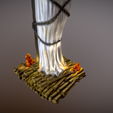 juanadearco7.png Joan of Arc at the stake statue for 3d print