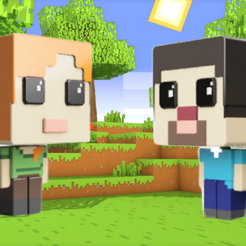 steve-alex.png Steve and Alex Minecraft Bundle