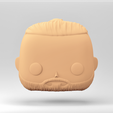 MH_10-2.png A male head in a Funko POP style. A ponytail hairstyle and a beard. MH_10-2