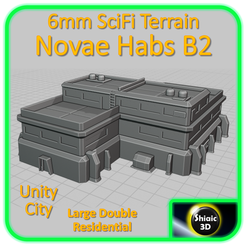 BT-b-UnityCity-NovaeHabs-B2.png Archivo 3D BT 6mm SciFi Terrain - Habitación Residencial Doble Grande・Objeto para impresora 3D para descargar