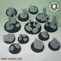 Wasteland-Basetoppers-set-5-Photo.jpg Archivo 3D Wasteland base toppers set 5 - Kit de detallado de base sin soporte.・Modelo de impresión 3D para descargar