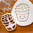 suculent.png Set of three suculents cookie cutters
