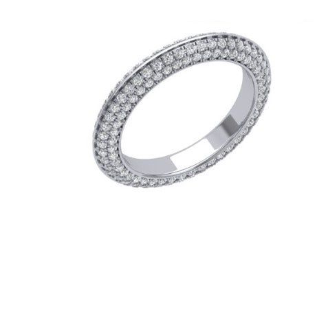 Multi Row Pave Diamond Eternity Band 3D Model