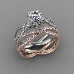 So105-no4.jpg Fichier 3D Bague solitaire double So105・Modèle pour imprimante 3D à télécharger
