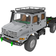 MBZCB-59.99-euro.png Mercedes Benz Zetros truck crew cab and chassis STL 3D print model