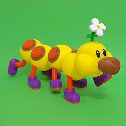 3fb5ed13afe8714a7e5d13ee506003dd_preview_featured.jpg Free STL file Wiggler from Mario games - multi-color・3D printable model to download