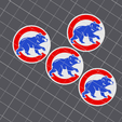 cubs2.png Chicago Cubs Bear - Tire Valve Stem Cap