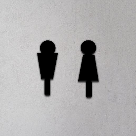Toilet Sign 3D model