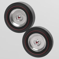 0.png Front and Rear Centerline Auto Drag Wheel for scale autos and dioramas in 1/24 scale