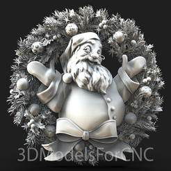 1.png 3D file 3D Model STL File for CNC Router Laser & 3D Printer Santa Claus 7・Design to download and 3D print