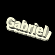 Gabriel.png 3D PLAQUE NOM PERSONNALISÉS POUR LE TOP 2000 DES PRÉNOMS