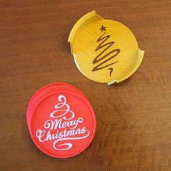 IMG_0427.jpg STL file MERRY CHRISTMAS COASTERS 🎅・3D print object to download