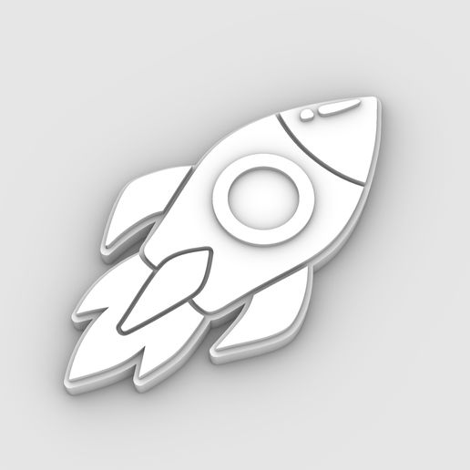 📛 Badge Reel Topper Flat Back spaceship - Phone Grip Topper - 3MF・ STL ...