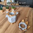 Iris_Lid_2.jpg 3D file Geared Tilting Doors Box・3D print object to download