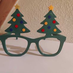 Kerstboom-bril-foto.jpg STL-Datei Gläser für den Weihnachtsbaum・3D-druckbares Modell zum Herunterladen