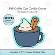 Etsy-Listing-Template-STL.png Fall Coffee Cup Cookie Cutter | STL File