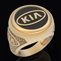 1.7127.jpg Archivo STL Kia anillo de plata joyas de oro imprimible modelo 3D・Modelo para descargar y imprimir en 3D