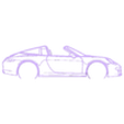 991 targa.stl Wall Silhouette: Porsche Set