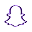 snapchat.stl Social Networks cookie cutter set.