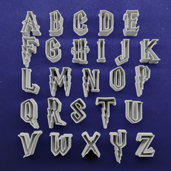 push letras de harry potter 1.png STL file Cortante Para Galletita de la letra de Harry Potter Cookie Cutter・3D printer model to download