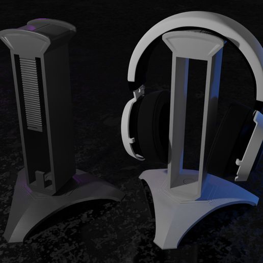 Headphone stand with optional mouse bungee
