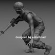 untitled.261.jpg AMERICAN SOLDIER IN VIETNAM CROUCHED IN THE FIELD