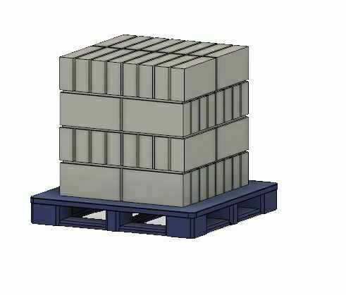 Model Railway Railroad Breeze Block Stack on a Pallet