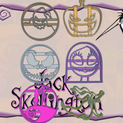 Amazing Crift.png STL file JACK SKELLINGTON NIGHTMARE BEFORE CHRISTMAS SET X6 COOKIE CUTTER KIT・Template to download and 3D print