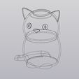 9.jpg Funny cat Vase Penholder