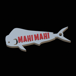 Perch.png mahi mahi fish keychain / pendant