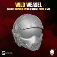 WILD WEASEL PUN 3 Wild Weasel fan art head for action figures