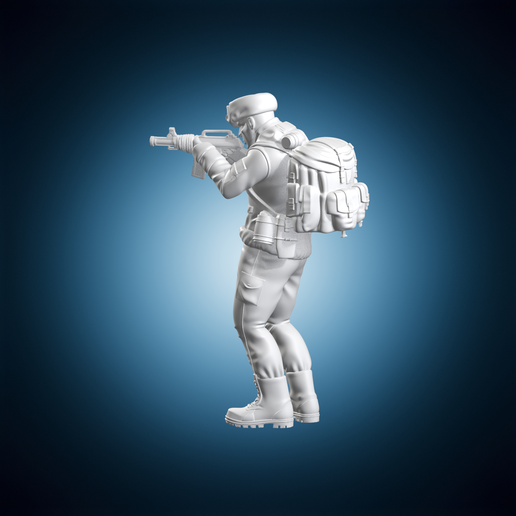 Cold War Soviet Soldier Rifle Miniature